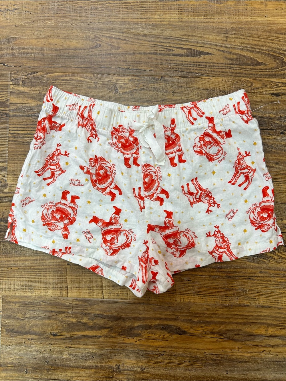 NWOT Old Navy White and Red Holiday Print Pajama  Shorts